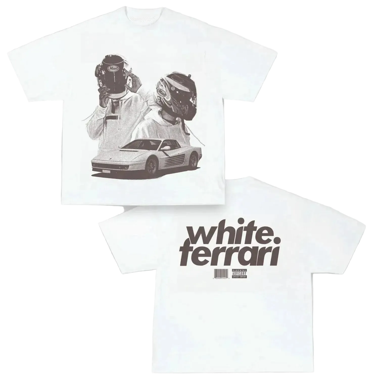 WHITE FERRARI TEE
